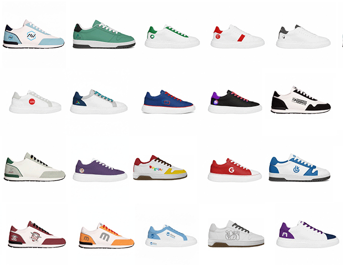 Examples of possible LODRESSO team sneakers